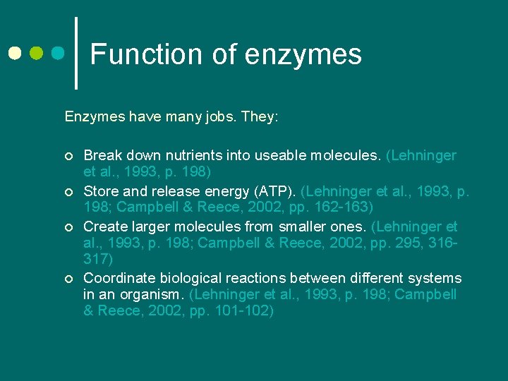 Function of enzymes Enzymes have many jobs. They: ¢ ¢ Break down nutrients into Function of enzymes Enzymes have many jobs. They: ¢ ¢ Break down nutrients into