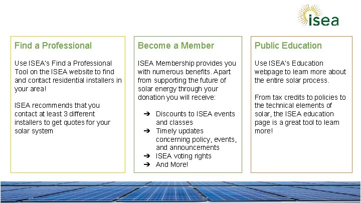 Find a Professional Become a Member Public Education Use ISEA’s Find a Professional Tool