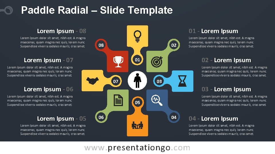 Paddle Radial – Slide Template Lorem Ipsum - 08 Lorem ipsum dolor sit amet,