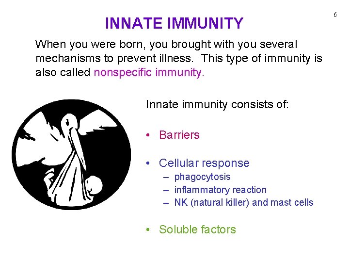 1 THE IMMUNE SYSTEM We all get sick