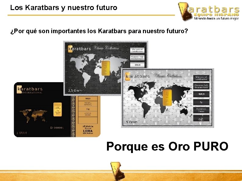 Los Karatbars y nuestro futuro ¿Por qué son importantes los Karatbars para nuestro futuro?