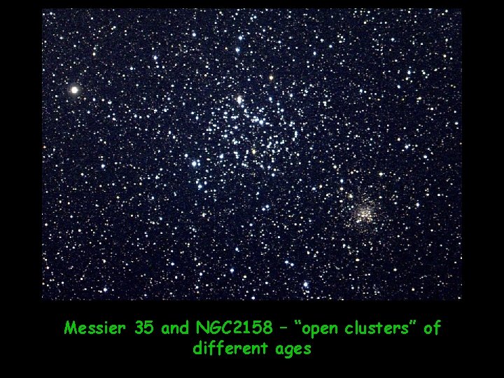 Messier 35 and NGC 2158 – “open clusters” of different ages 