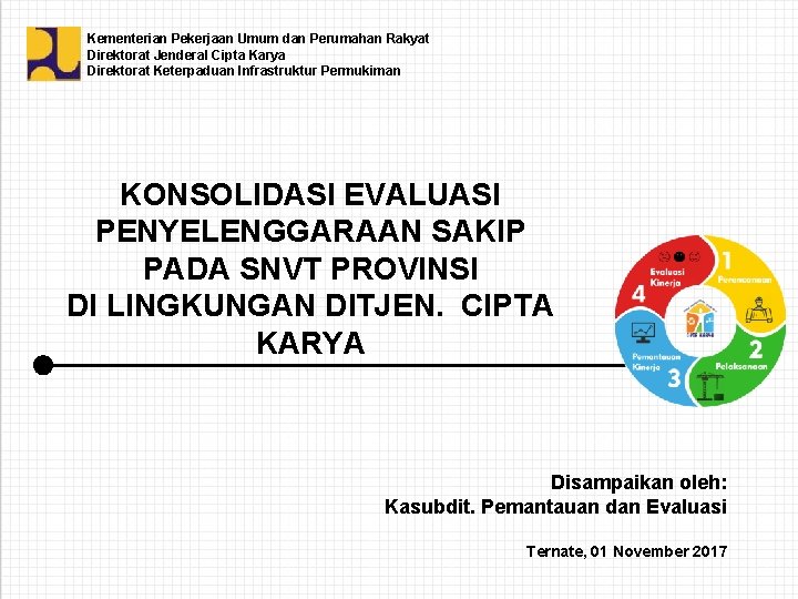 Kementerian Pekerjaan Umum dan Perumahan Rakyat Direktorat Jenderal Cipta Karya Direktorat Keterpaduan Infrastruktur Permukiman