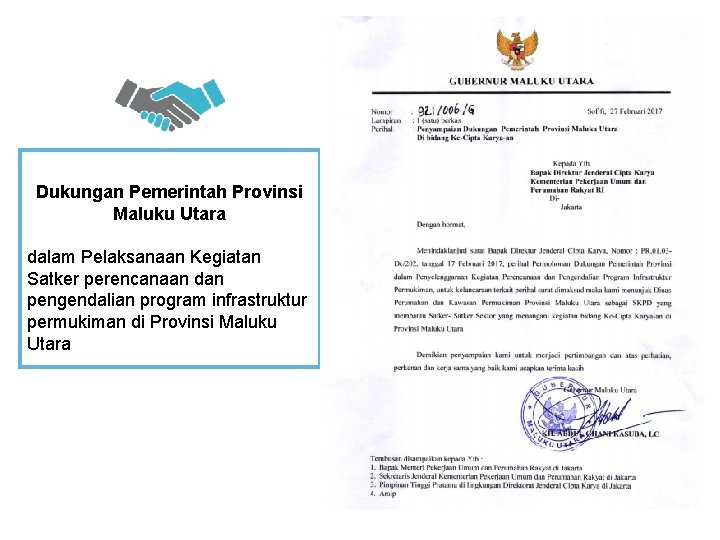 Dukungan Pemerintah Provinsi Maluku Utara dalam Pelaksanaan Kegiatan Satker perencanaan dan pengendalian program infrastruktur