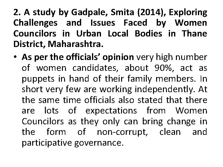 Empowerment of Women through Participation in Local Government