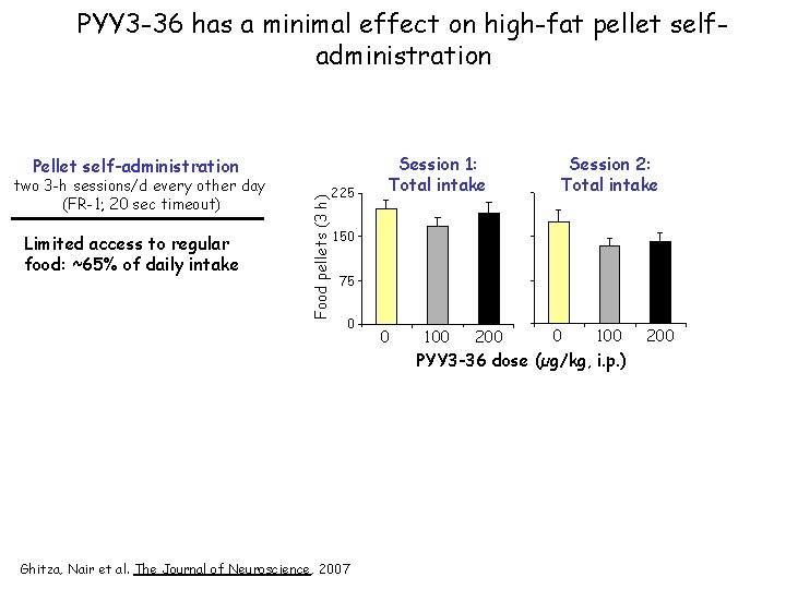 PYY 3 -36 has a minimal effect on high-fat pellet selfadministration two 3 -h