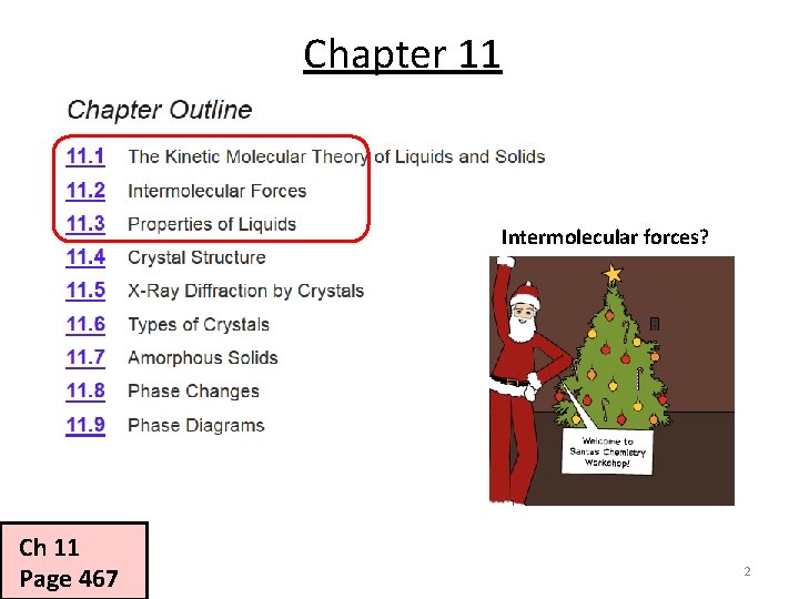 Chapter 11 Intermolecular forces? Ch 11 Page 467 2 