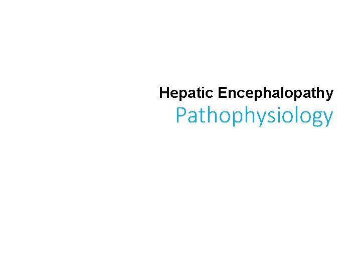 Hepatic Encephalopathy Pathophysiology 