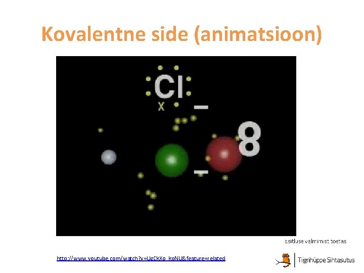 Kovalentne side (animatsioon) http: //www. youtube. com/watch? v=Ug. Ck. Xo_kp. NU&feature=related 