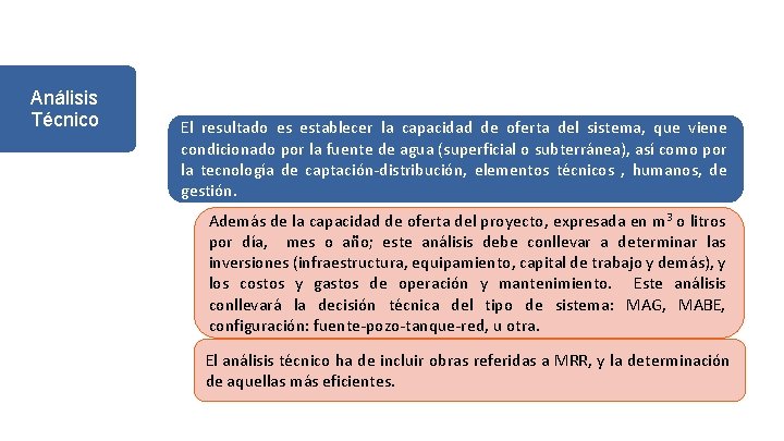 Análisis Técnico El resultado es establecer la capacidad de oferta del sistema, que viene Análisis Técnico El resultado es establecer la capacidad de oferta del sistema, que viene