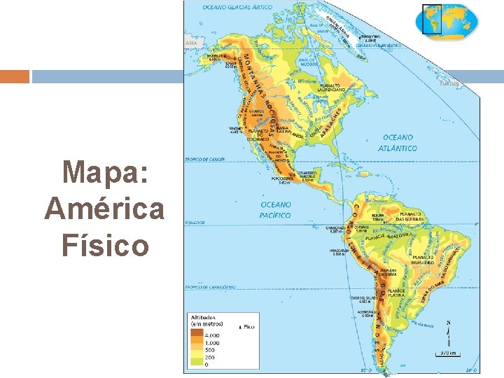 Mapa: América Físico 