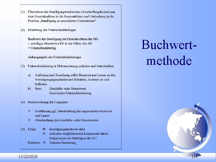 Buchwert methode 11/22/2020 114 