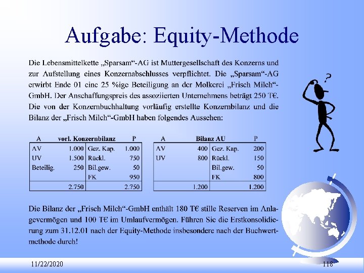 Aufgabe: Equity Methode 11/22/2020 118 