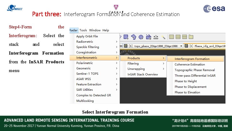 Part three: Interferogram Formation and Coherence Estimation Step 4 -Form the Interferogram: Select the