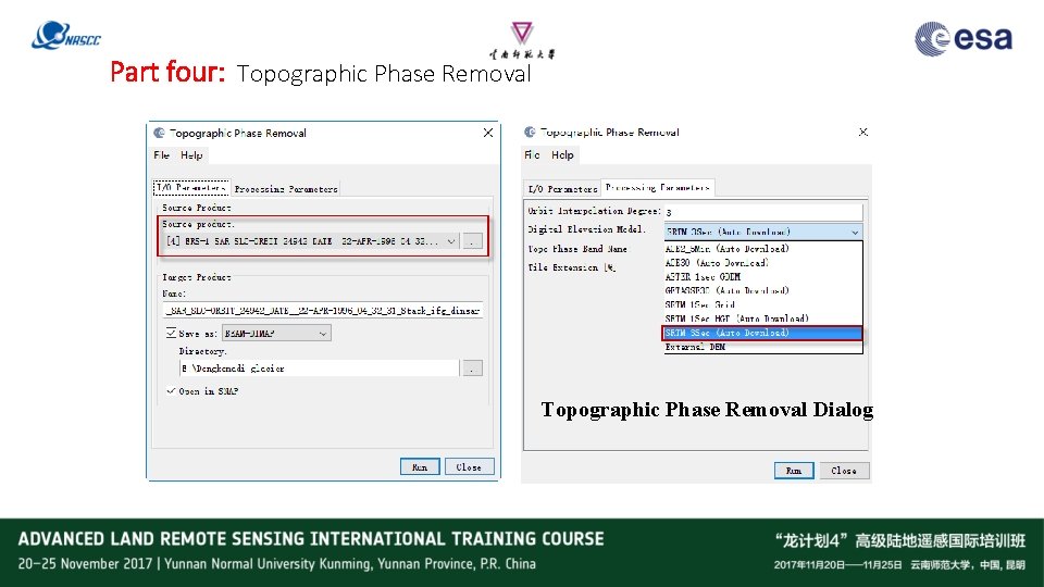Part four: Topographic Phase Removal Dialog 