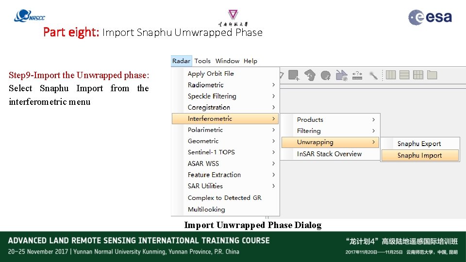 Part eight: Import Snaphu Umwrapped Phase Step 9 -Import the Unwrapped phase: Select Snaphu