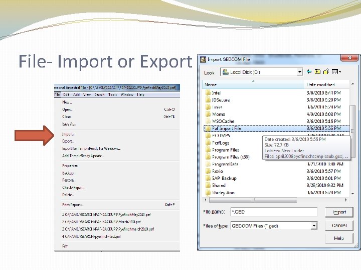File- Import or Export File- Import or Export
