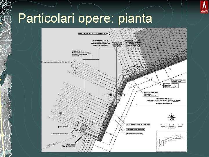 Particolari opere: pianta 