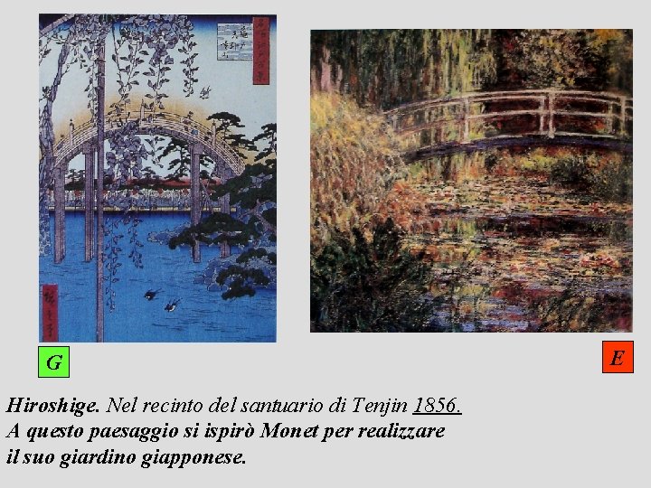 G Hiroshige. Nel recinto del santuario di Tenjin 1856. A questo paesaggio si ispirò