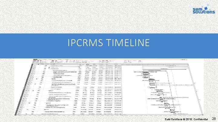 IPCRMS TIMELINE Sa. M Solutions © 2015. Confidential 28 