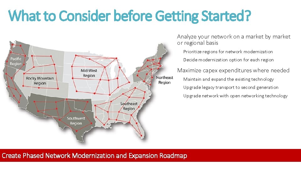What to Consider before Getting Started? Analyze your network on a market by market