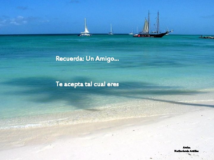 Recuerda: Un Amigo. . . Te acepta tal cual eres Aruba Netherlands Antilles 