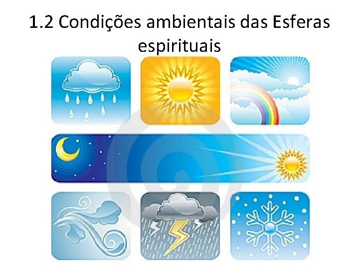 1. 2 Condições ambientais das Esferas espirituais 