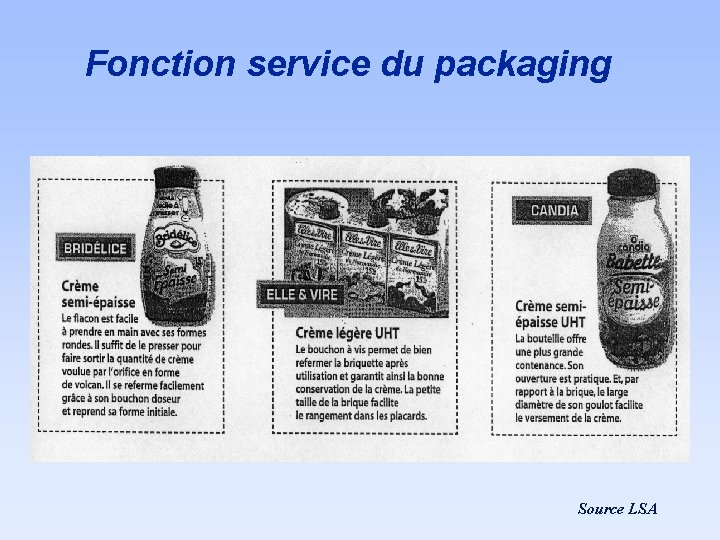 Fonction service du packaging Source LSA Fonction service du packaging Source LSA