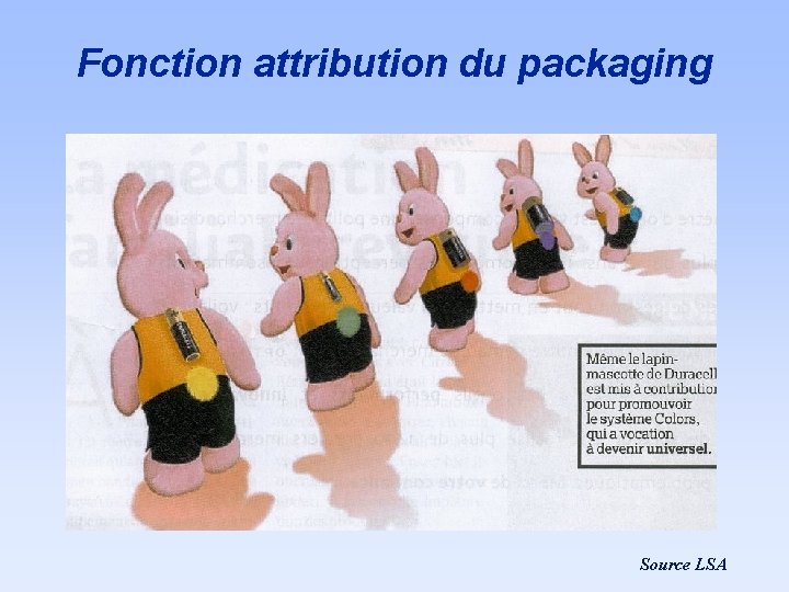 Fonction attribution du packaging Source LSA Fonction attribution du packaging Source LSA