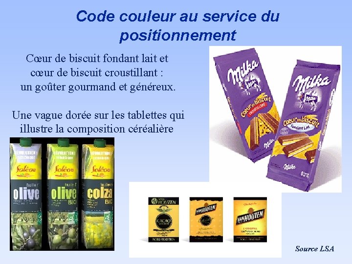 Code couleur au service du positionnement Cœur de biscuit fondant lait et cœur de Code couleur au service du positionnement Cœur de biscuit fondant lait et cœur de