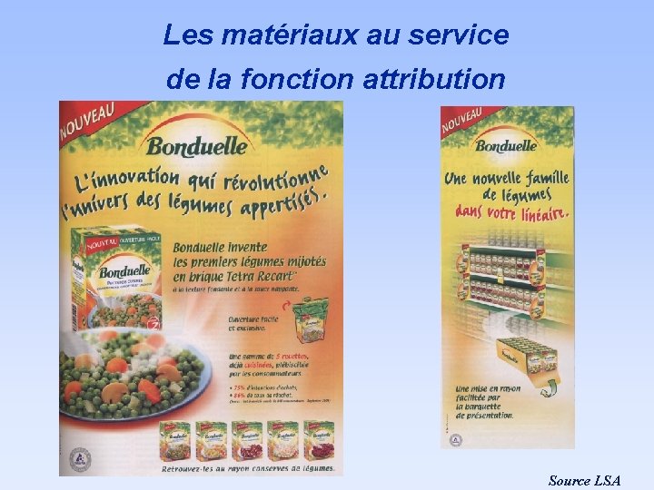 Les matériaux au service de la fonction attribution Source LSA Les matériaux au service de la fonction attribution Source LSA