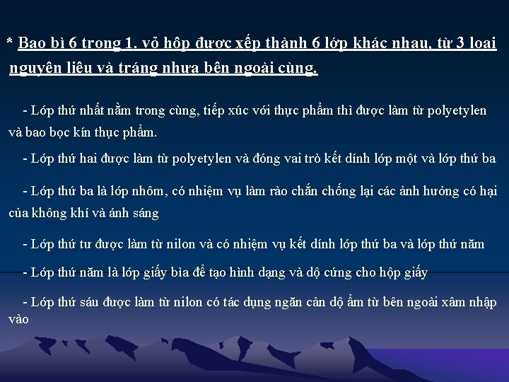 * Bao bì 6 trong 1. vỏ hộp được xếp thành 6 lớp khác * Bao bì 6 trong 1. vỏ hộp được xếp thành 6 lớp khác