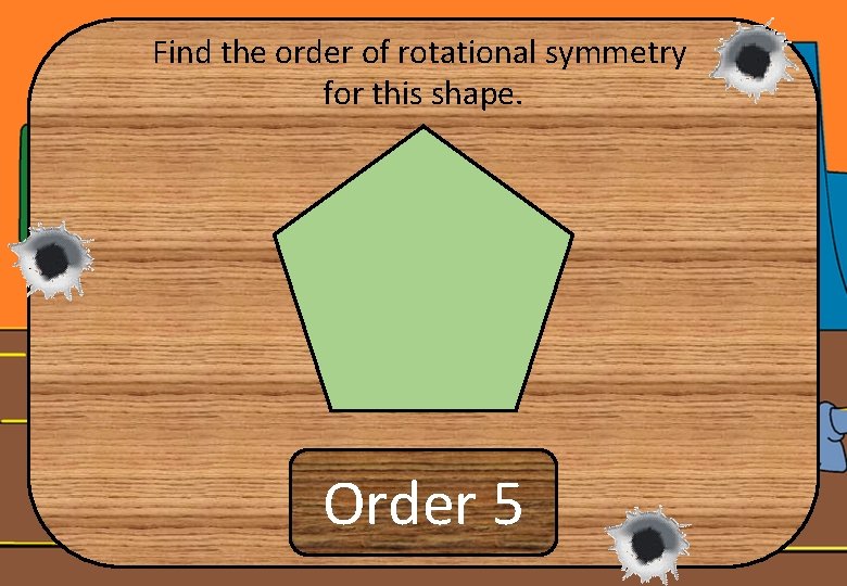 Find the order of rotational symmetry for this shape. Order 5 
