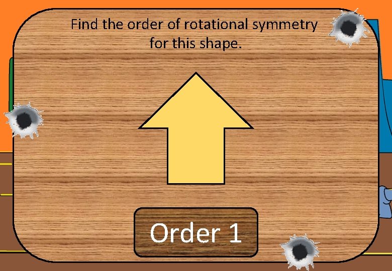 Find the order of rotational symmetry for this shape. Order 1 