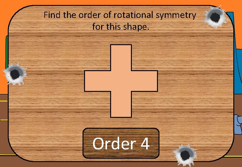 Find the order of rotational symmetry for this shape. Order 4 