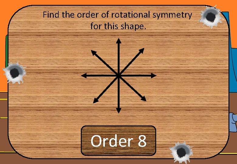 Find the order of rotational symmetry for this shape. Order 8 