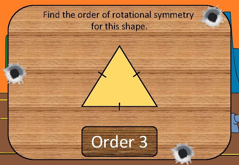 Find the order of rotational symmetry for this shape. Order 3 