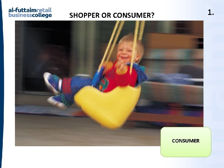 1. SHOPPER OR CONSUMER? CONSUMER 1. SHOPPER OR CONSUMER? CONSUMER