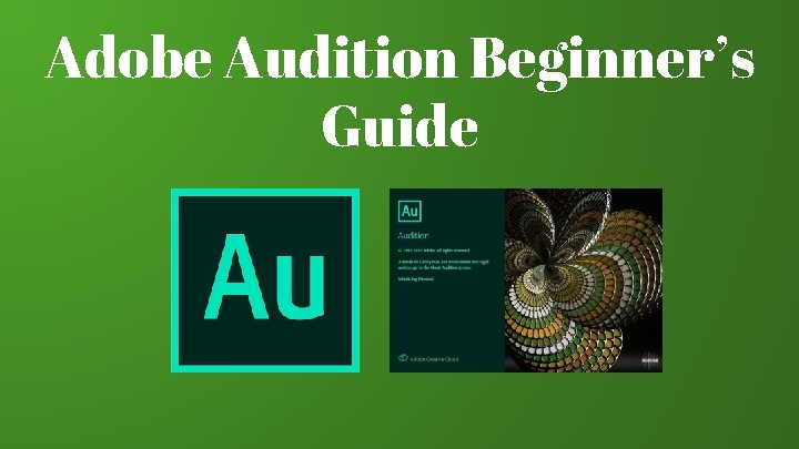 Adobe Audition Beginner’s Guide 