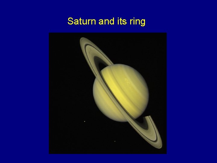 Saturn and its ring 