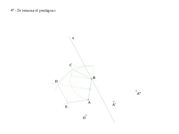 4º. - Se termina el pentágono. 