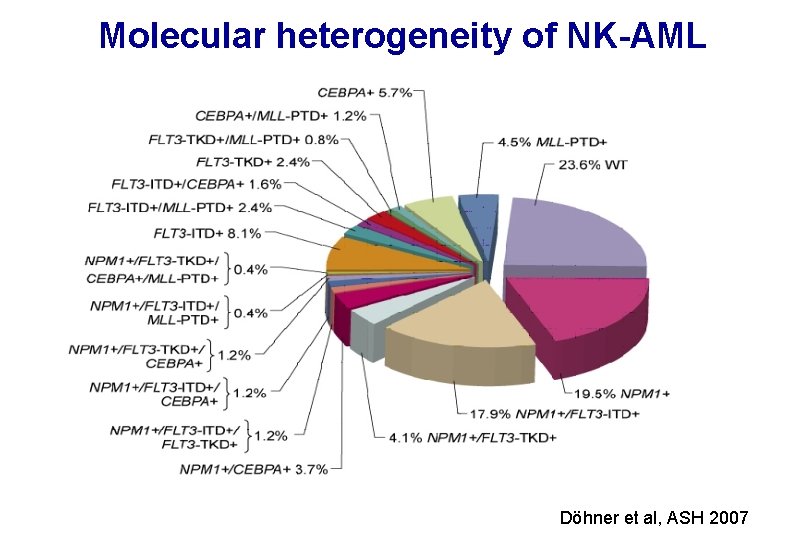 Molecular heterogeneity of NK-AML Döhner et al, ASH 2007 