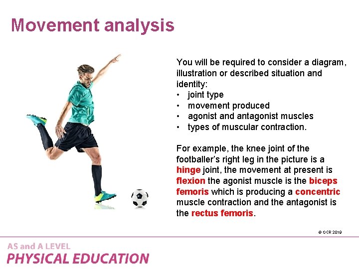 Movement analysis You will be required to consider a diagram, illustration or described situation