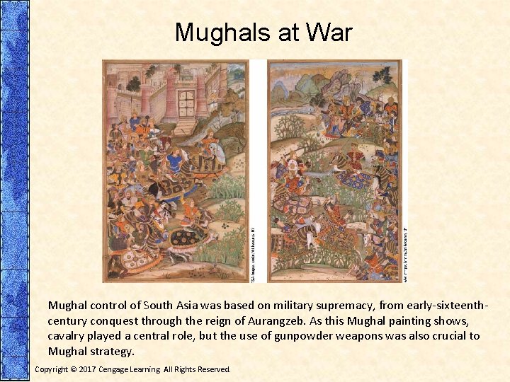 Mughals at War Mughal control of South Asia was based on military supremacy, from