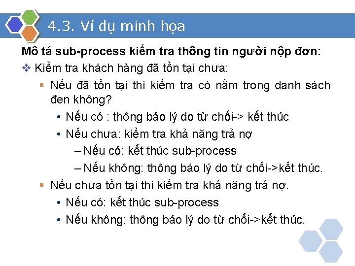 4. 3. Ví dụ minh họa Mô tả sub-process kiểm tra thông tin người
