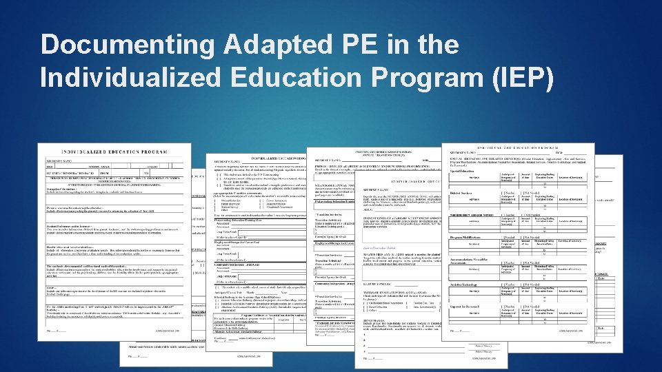 Documenting Adapted PE in the Individualized Education Program (IEP) 