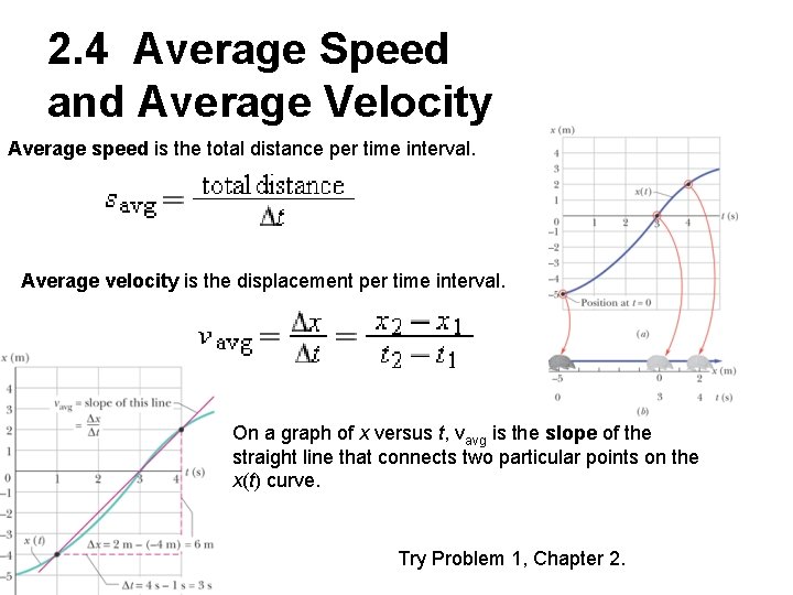 2. 4 Average Speed and Average Velocity Average speed is the total distance per 2. 4 Average Speed and Average Velocity Average speed is the total distance per