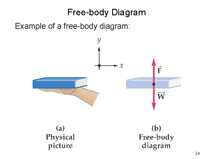 Free-body Diagram Example of a free-body diagram: 24 