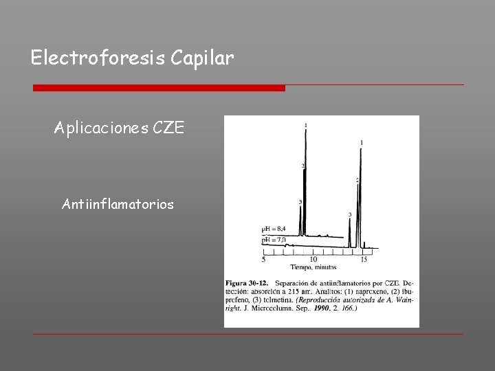 Electroforesis Capilar Aplicaciones CZE Antiinflamatorios 