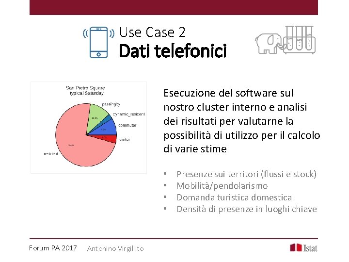 Use Case 2 Dati telefonici Esecuzione del software sul nostro cluster interno e analisi